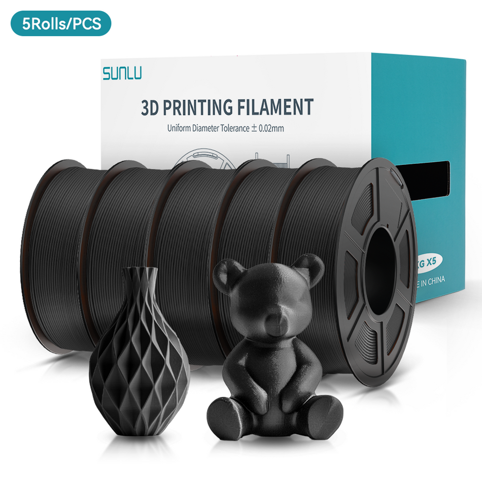 PLA Matte Filament 1KG*5 Spools Combo