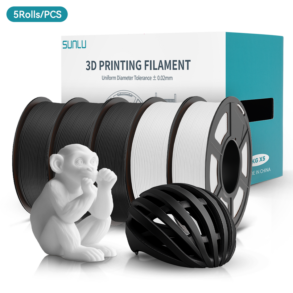 PLA Matte Filament 1KG*5 Spools Combo