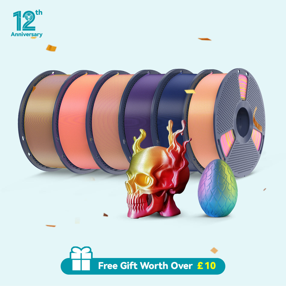 [12th Prime Deal] Multi-Color SILK Filament(Dual-Color, Tri-Color) 1KG
