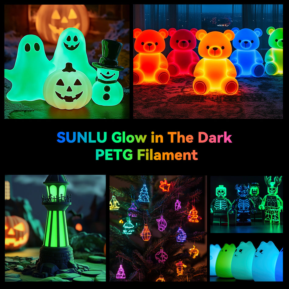 PETG Glow in The Dark (Luminous) 3D Printer Filament 1KG