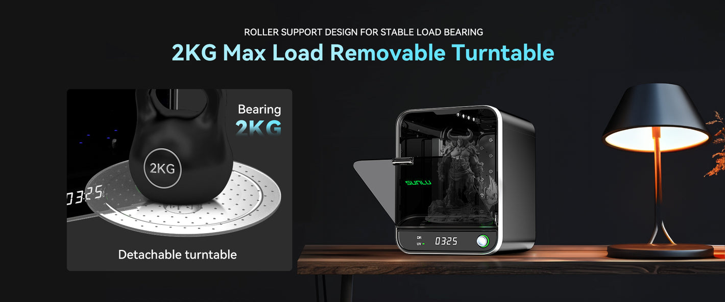 2KG max load removable turntable