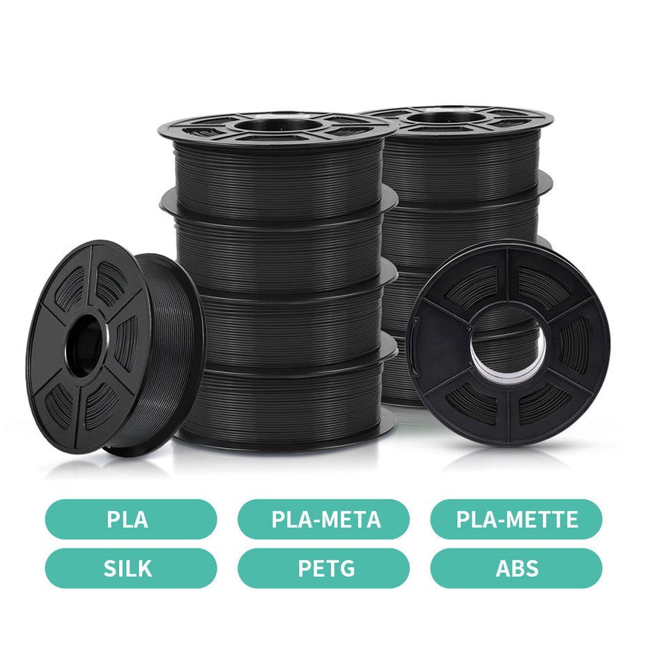 [10KG Bundle Pack] 1.75mm SUNLU Recycled Filament PLA, PETG, ABS, 3D Printer Filament 1KG/Roll